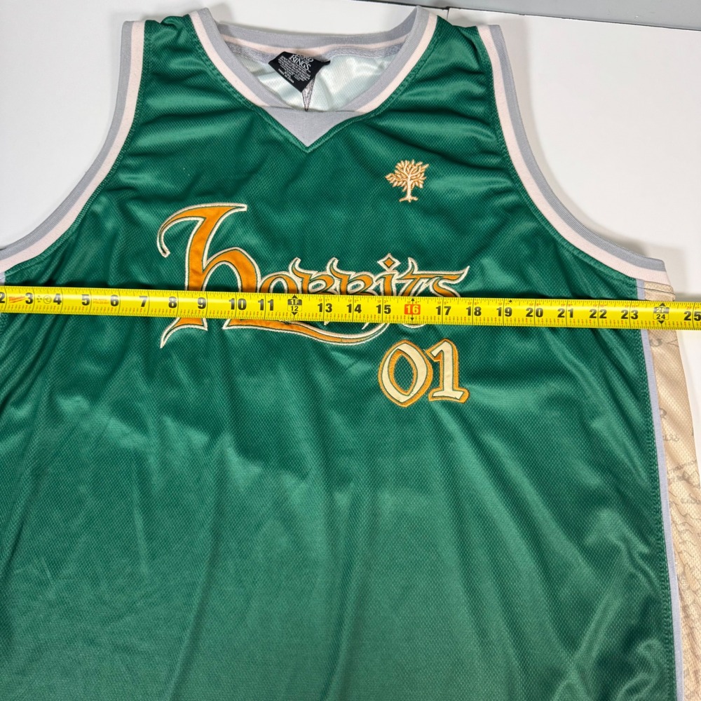 BoxLunch Lord of the Rings Jersey Mens XXL Green Hobbits Baggins 01 Basketball - Picture 10 of 12
